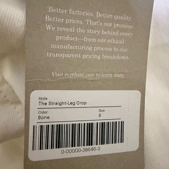 Everlane The Straight Leg Crop Jeans new with flaw - Picture 13 of 14
